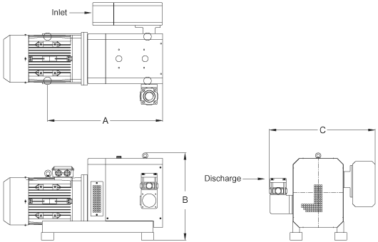 PCX300 Dimensions (Inches)
